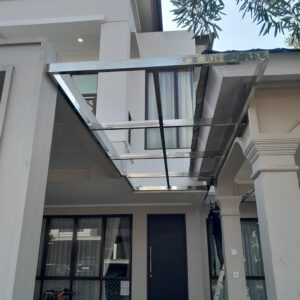 Kanopi Kaca 10mm Stainless