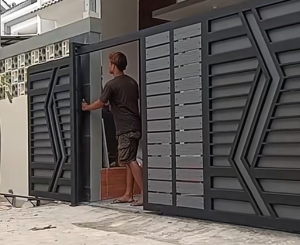 pagar rumah besi minimalis viral di tiktok