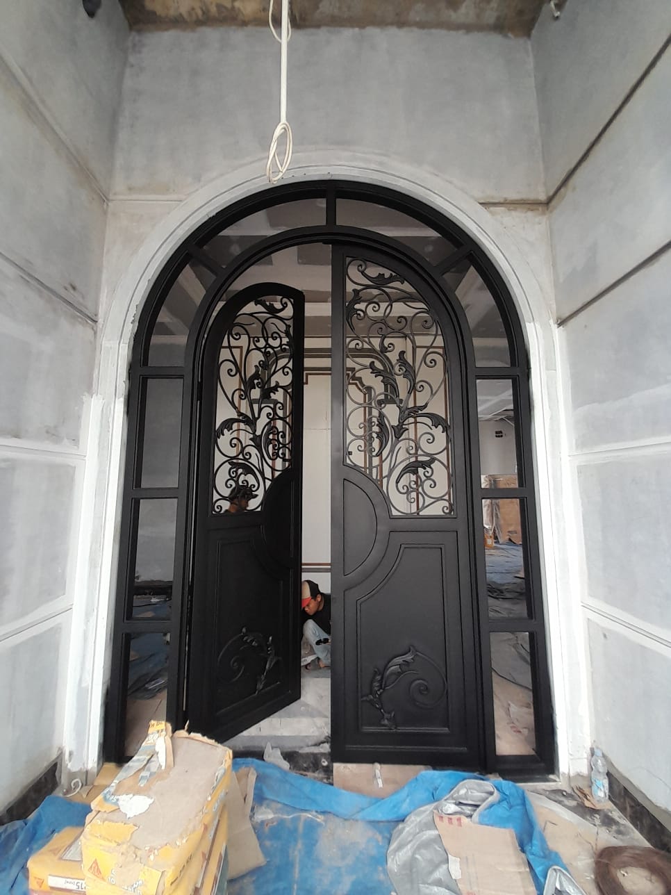 Pintu Panel Klasik Minimalis - Cat Duco Putih Gading Modern